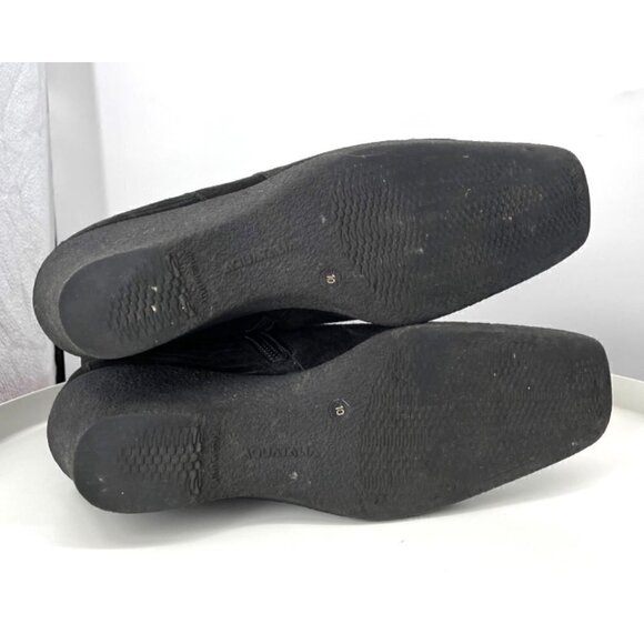 Aquatalia Waterproof Black Wedge Booties 10 - Picture 5 of 5